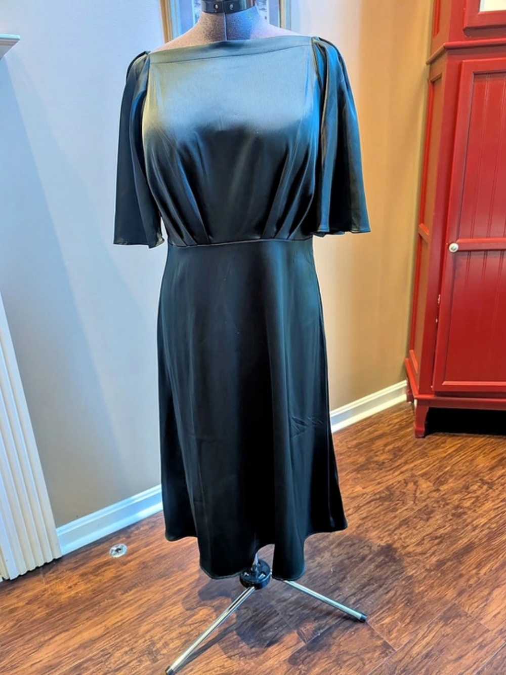 Banana Republic Factory Green Midi Dress Size 12 Like New